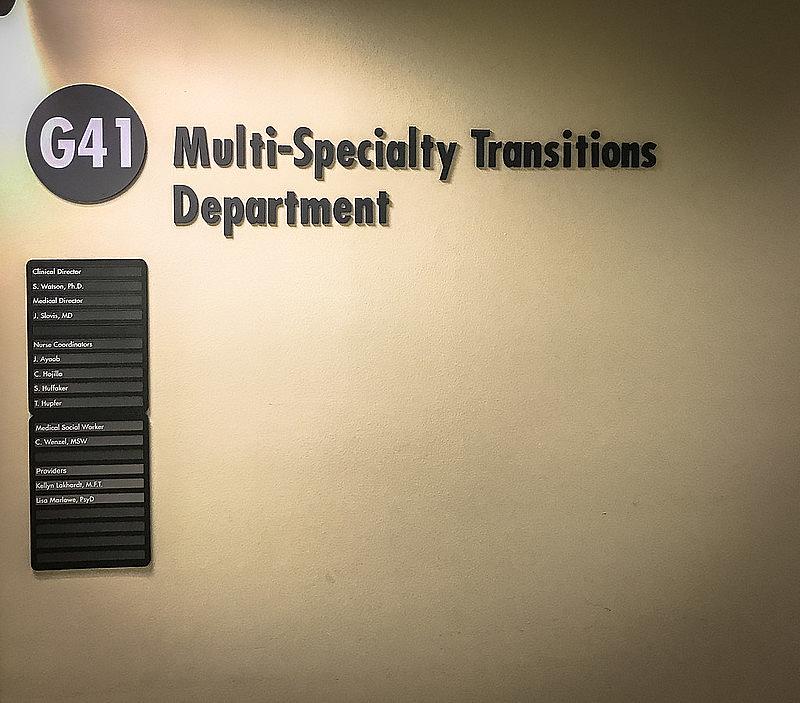 Multi-Specialty Transitions Department for Kaiser Permanente in Oakland.