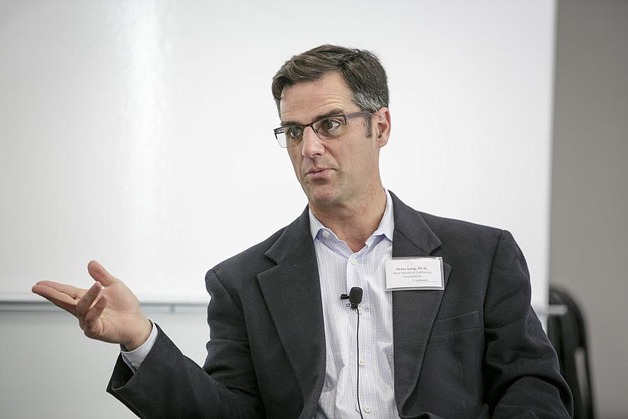 Peter Long, president and CEO of Blue Shield of California Foundation, addresses fellows at the 2017 California Fellowship.