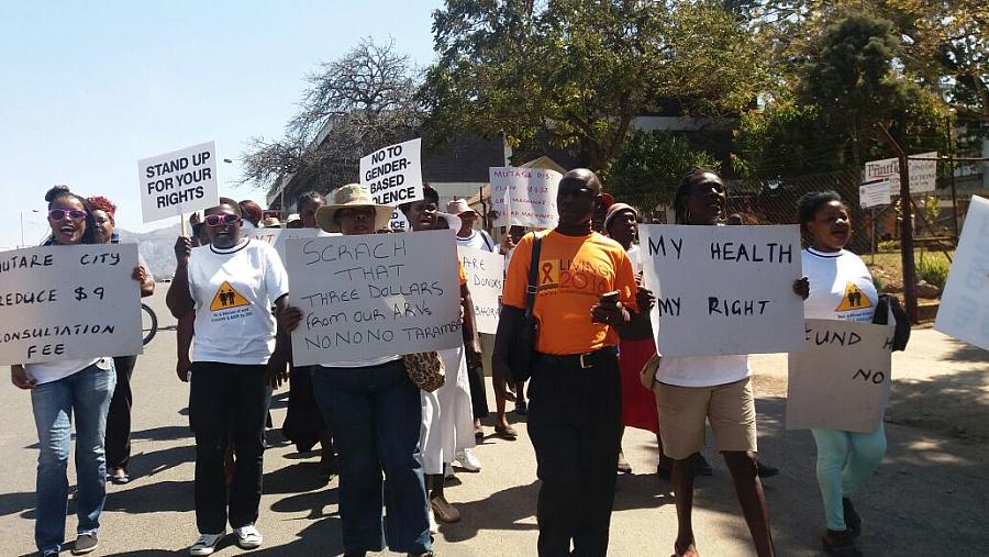 HIV + people cry foul over increase of user fees FASO director leading march
