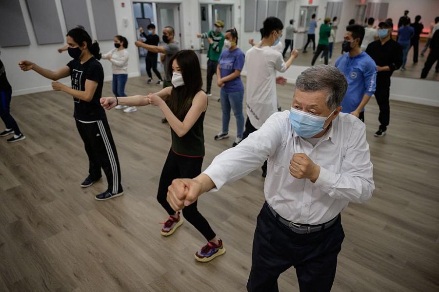 Asian Americans in New York attend an April self-defense class organized in response to ongoing violent attacks across the count