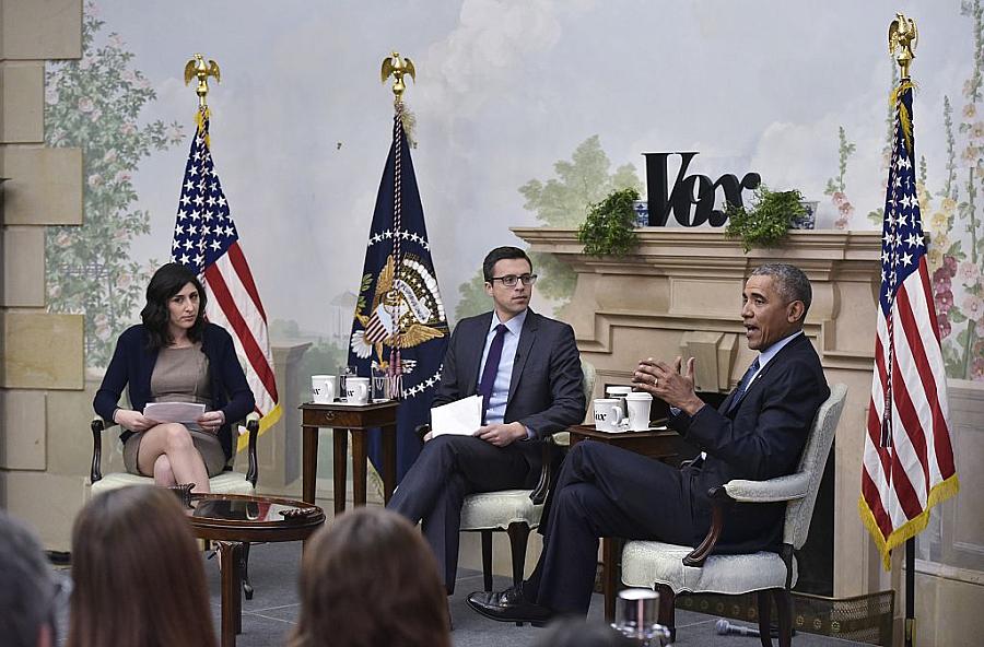 When former Vox health policy reporter Sarah Kliff and founder Ezra Klein interviewed President Obama at the White House in January 2017, the outlet invited members from the VoxCare Facebook group to join. When former Vox health policy reporter Sarah Kliff and founder Ezra Klein interviewed President Obama at the White House in Janu