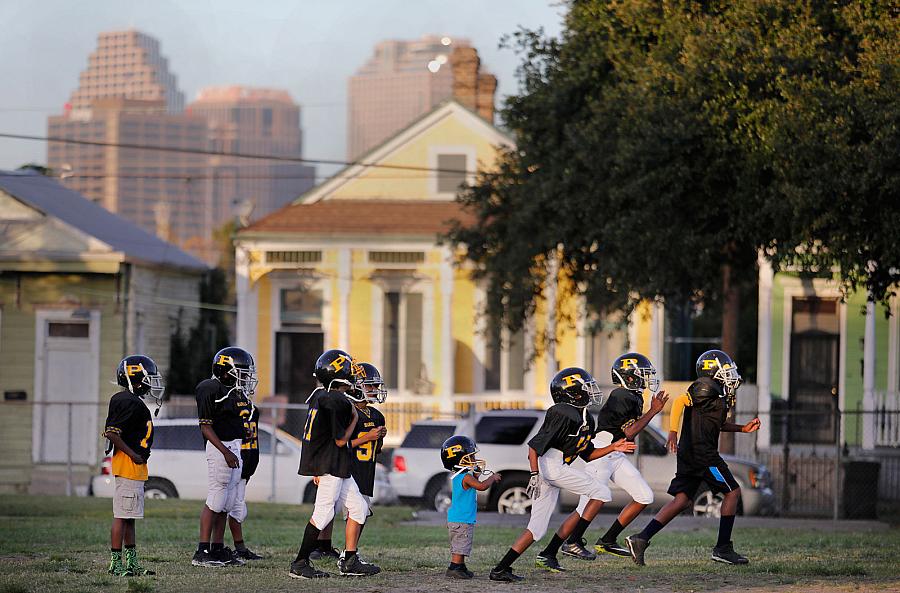 The Panthers youth team practices at Central City’s A.L. Davis Park. (Photo by Brett Duke/NOLA.com)