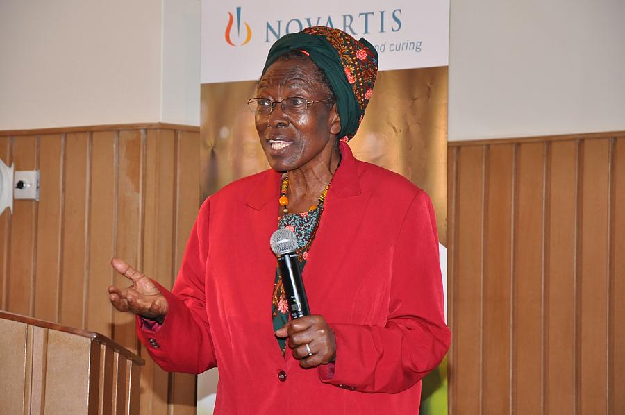 Prof Miriam Were, a community health guru addresses the graduation ceremony of 27 interns in Nairobi, Kenya recently