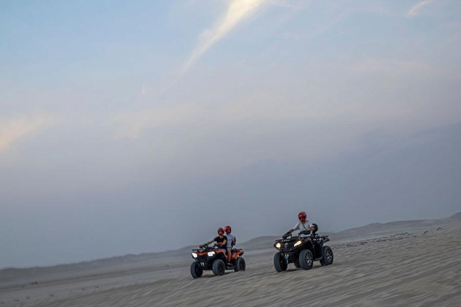 Dust from sand dunes, often kicked up by off-road vehicles, at Oceano Dunes in Central California contributes to poor air qualit