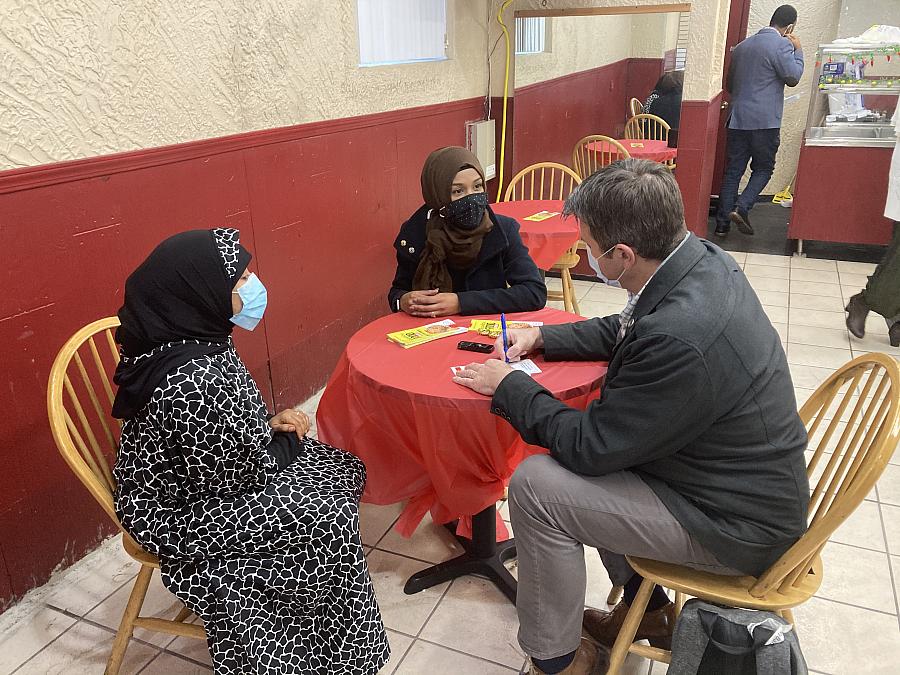 Tim O’Shei interviews the owner of Mogadishu Food, a Buffalo, New York restaurant that is operated by refugees from Somalia. 