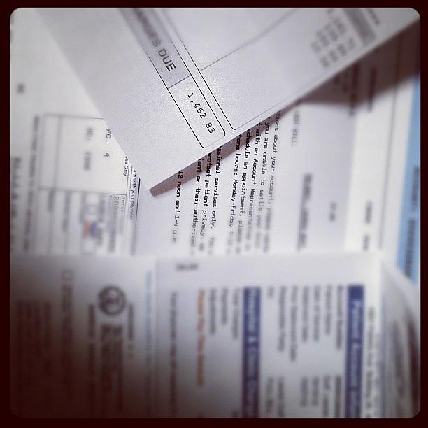 Medical bills with health insurance
