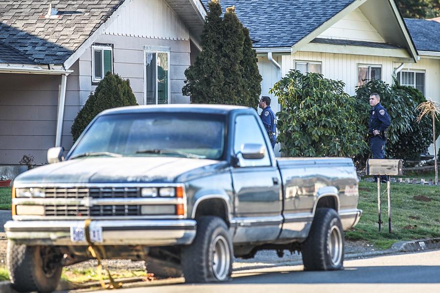 Local police respond to a call in Del Norte County, CA