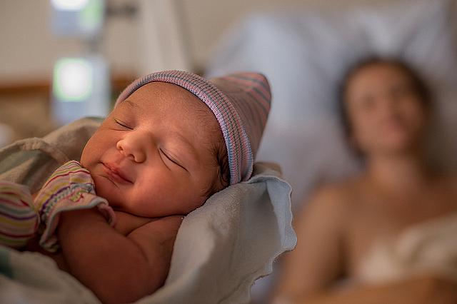 Baby in hospital