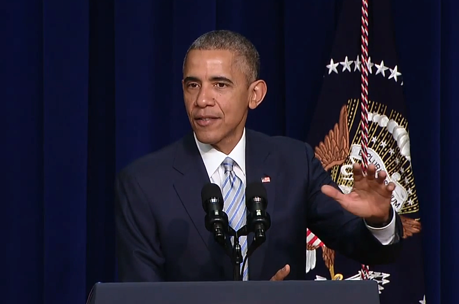 President Obama speaking Wednesday.