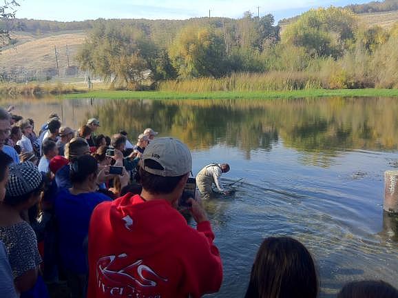 Biologists with the California Department of Fish and Wildlife