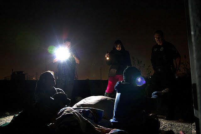 A homeless count in Los Angeles. 