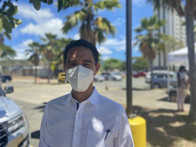 Councilman Joey Manahan is glad to see more testing in Kalihi. He is pictured on a day of COVID-19 testing at KPT. Councilman Joey Manahan is glad to see more testing in Kalihi. He is pictured on a day of COVID-19 testing at KPT.