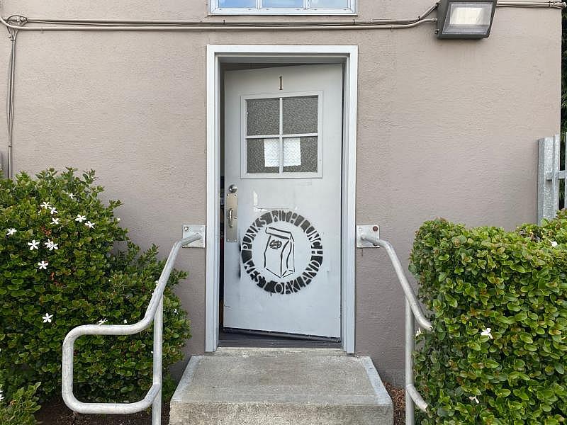 The Punks With Lunch office in West Oakland where the group meets to organize, and stores their harm reduction supplies. (Ariel Boone) The Punks With Lunch office in West Oakland where the group meets to organize, and stores their harm reduction supplies. (Ariel Boone)