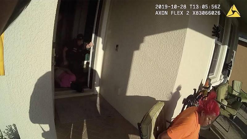 Several deputies handcuffed Da’Marion Allen’s family members at their front door in October 2019. Pasco Sheriff’s Office