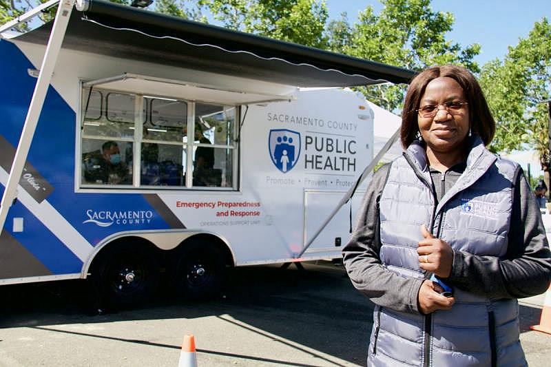 Dr. Olivia Kasirye, Sacramento County’s Public Health Officer has driven the County’s response to COVID-19. Dr. Kasirye helped launch mass vaccination sites and trailers to go to areas like Valley Hi, where vaccination rates have been low. Credit: Ray Johnson / OBSERVER