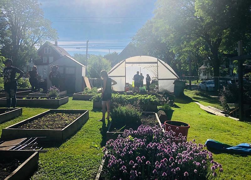 One of the newest additions to the We Got This urban garden is a 25-by-45 foot hoop house. The hoop house will allow boys to grow more fruits and vegetables for the 53206 ZIP zode. James E. Causey/ Milwaukee Journal Sentinell