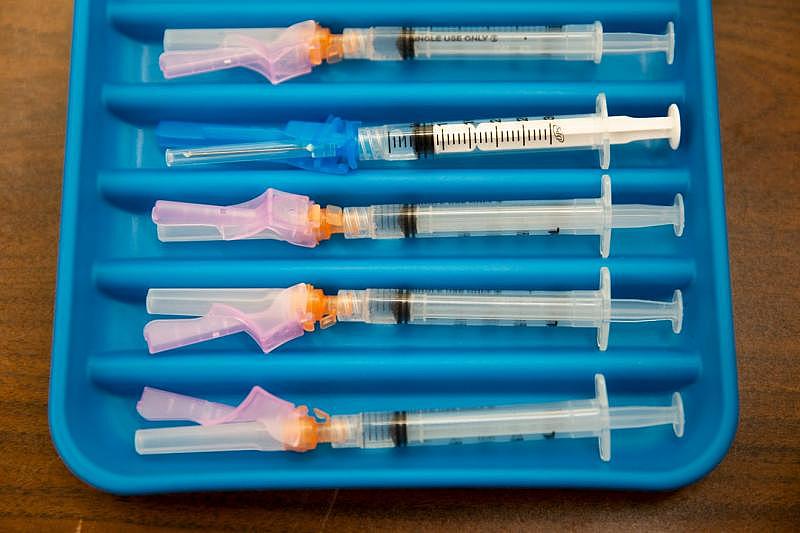 Doses of Johnson & Johnson's Janssen COVID-19 Vaccine sit ready for distribution during a vaccine clinic for farmworkers at the Florida Department of Health in Collier County site on Lake Trafford Road in Immokalee on Saturday, April 10, 2021. Alex Driehaus/Naples Daily News/USA TODAY - FLORIDA NETWORK