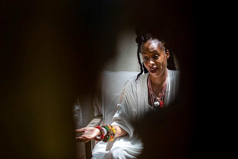 Midwife Racha Tahani Lawler sits in the space in her garden on Tuesday, July 6, 2021 where she meets with women. She once owned a community birth center but without insurance covering midwifery found it to be difficult to sustain and now does home births. (Photo by Sarah Reingewirtz, Los Angeles Daily News/SCNG) Midwife Racha Tahani Lawler sits in the space in her garden on Tuesday, July 6, 2021 where she meets with women. She once owned a community birth center but without insurance covering midwifery found it to be difficult to sustain and now does home births. (Photo by Sarah Reingewirtz, Los Angeles Daily News/SCNG)