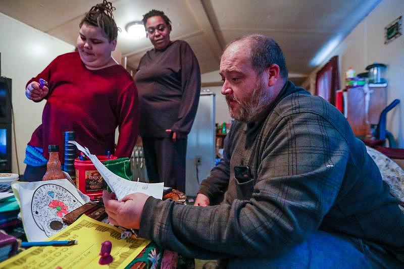 An afternoon inside the trailer of Michelle Kirkland, her husband Brandon Hughes and their two children Vivianna, 9, and Brandon, 11. ALICIA DEVINE/TALLAHASSEE DEMOCRAT