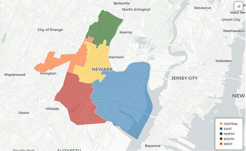 Newark's five wards each suffered their share of COVID-19 deaths and cases.  Courtesy of the City of Newark