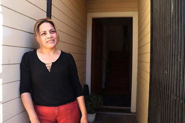 Fabiola Aguilar poses for a photo in front of her home in San Francisco's Bayview neighborhood. Photo: Alexis Terrazas