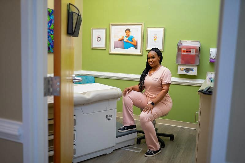 Dr. Lethenia Joy Baker, an obstetrician and gynecologist in rural Georgia, works at her clinic in LaGrange, Ga. on July 13, 2022. RITA HARPER, FOR USA TODAY