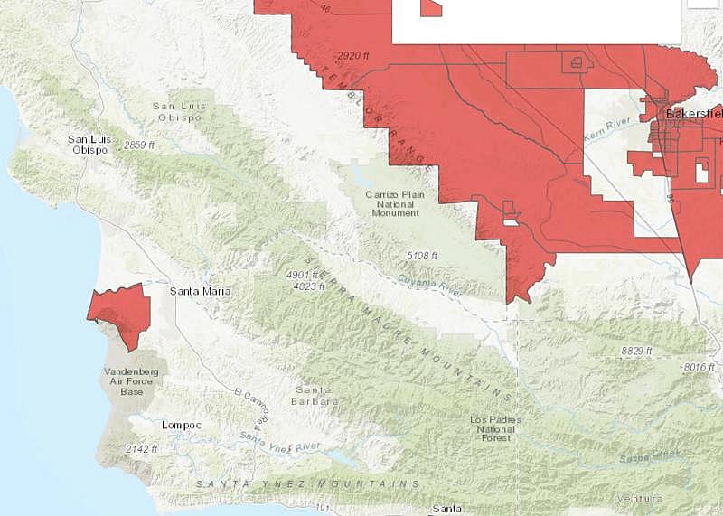 Courtesy: OEHHA / The California Office of Environmental Health Hazard Assessment (OEHHA) lists the Nipomo Mesa as a community that is disproportionately burdened by — and more sensitive to — multiple sources of pollution, including air pollution.