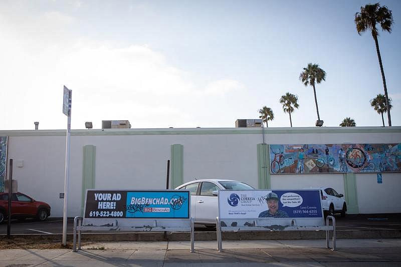 A bus stop in Ocean Beach is shown on Aug. 24, 2022. Anastasia found her son sleeping on this bench after he had been missing for about a month and a half. (Zoë Meyers/inewsource) A bus stop in Ocean Beach is shown on Aug. 24, 2022. Anastasia found her son sleeping on this bench after he had been missing for about a month and a half. (Zoë Meyers/inewsource)