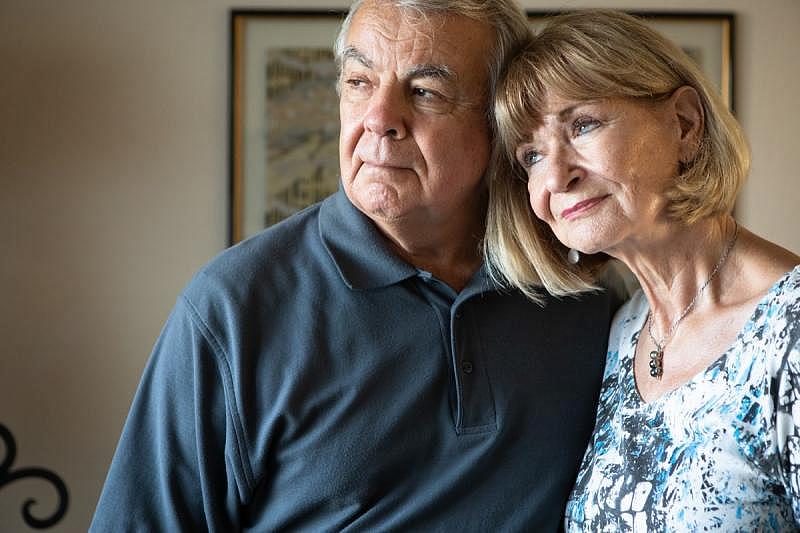 Mimi and Mike Murray are shown at their home in San Diego, Aug. 22, 2022. They are caregivers for their son who suffers from mental illness. (Zoë Meyers/inewsource)