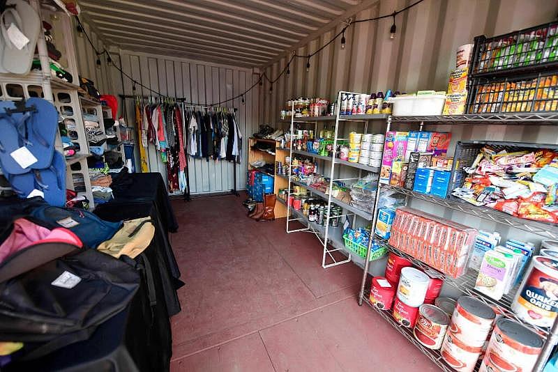Food and other items are available to those in need on a pay as much as you can basis during the launch of the daily farmers market, Bodega Comunitaria, at the Lopez Urban Farm in Pomona on Wednesday, Aug. 17, 2022. (Photo by Will Lester, Inland Valley Daily Bulletin/SCNG) Food and other items are available to those in need on a pay as much as you can basis during the launch of the daily farmers market, Bodega Comunitaria, at the Lopez Urban Farm in Pomona on Wednesday, Aug. 17, 2022. (Photo by Will Lester, Inland Valley Daily Bulletin/SCNG)