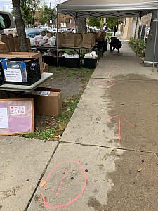 Tanya Bermudez attempts to keep the pantry organized by numbering donation stations.