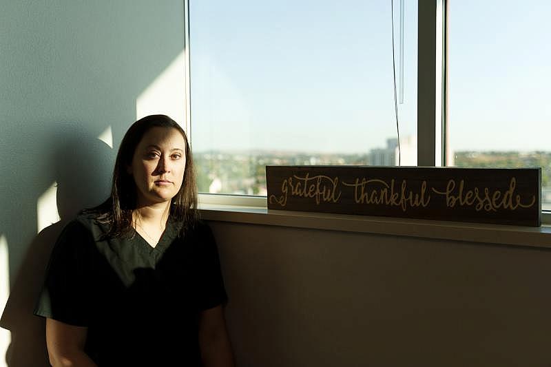 Dr. Katherine Degen, an OB-GYN at the Rapid City Medical Center in South Dakota, has patients who drive up to four hours to reach her. Those who show up in need of care are “the sickest patients and the most poorly cared for patients I can imagine,” Degen said. Photo by Hope Schumacker for the PBS NewsHour Dr. Katherine Degen, an OB-GYN at the Rapid City Medical Center in South Dakota, has patients who drive up to four hours to reach her. Those who show up in need of care are “the sickest patients and the most poorly cared for patients I can imagine,” Degen said. Photo by Hope Schumacker for the PBS NewsHour