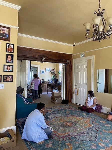 Clients wait their turn to see a psychiatrist on Clinic Day at the Center for Empowering Refugees and Immigrants in Oakland. Soreath Hok / KVPR