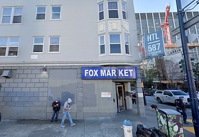 In the pandemic's early days, Urban Alchemy provided staff at the Hotel 587 in the Tenderloin, which became a shelter in place hotel for homeless residents. In the firm's final week on the job, a resident accused a staff member of sexual assault. (Photo: Google Street View)