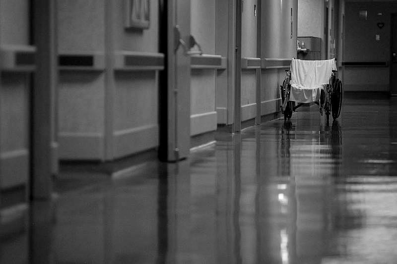 An empty wheelchair is seen in the hallway at Texas Vista Medical Center, one of only two trauma hospitals on the South Side. Josie Norris / San Antonio Express-News