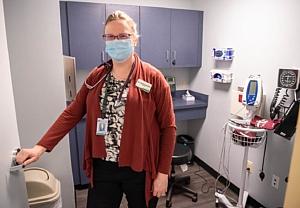 Dr. Candice McElroy, seen March 14, is medical director at Sacopee Valley Health Center in Porter. McElroy said when she began working at the center in 2019, she realized that doctors there were prescribing opioids at high levels. Andree Kehn/Sun Journal