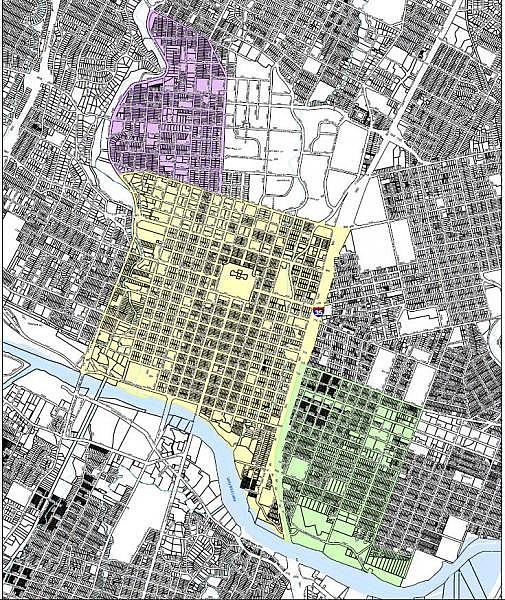 The Downtown Austin Community Court’s jurisdiction sits in central Austin, stretching from West Campus through downtown and into a portion of east Austin. The court hears Class C misdemeanors and works to rehabilitate individuals experiencing homelessness who repeatedly get charged with low-level crimes. (City of Austin Photo)