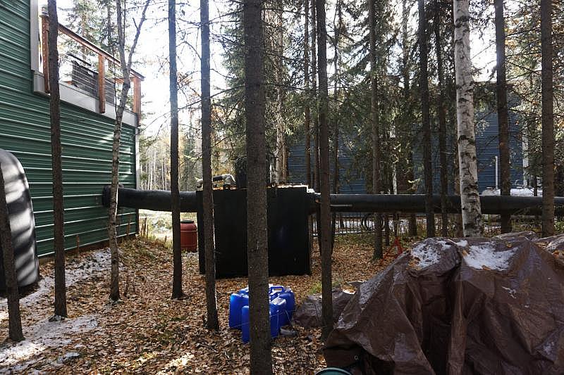 A house at the Cold Climate Housing Research Center in Fairbanks, Alaska demonstrates an individual wastewater treatment system. (Yereth Rosen)