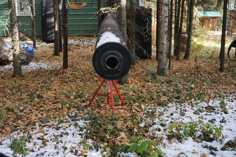 A house at the Cold Climate Housing Research Center in Fairbanks, Alaska demonstrates an individual wastewater treatment system. (Yereth Rosen)