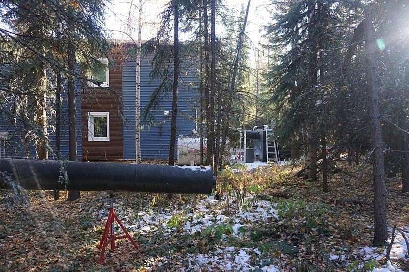 A house at the Cold Climate Housing Research Center in Fairbanks, Alaska demonstrates an individual wastewater treatment system. (Yereth Rosen)