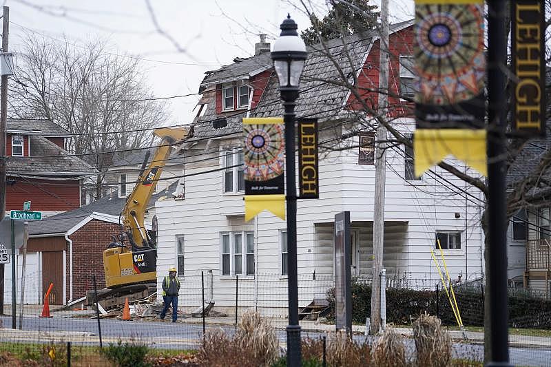Over Christmas Break, Lehigh University demolished a home at 205 and 214-16 Summit St., at a key campus gateway. The home at 205 Summit St. was uninhabitable. The university has no plans for the property yet, according to a spokeswoman. Matt Smith | lehighvalleylive.com contributor