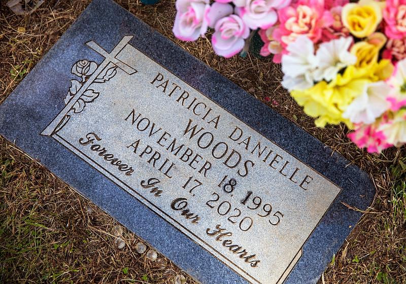 The marker for Patricia Woods, 24, at Cincinnati's Vine Street Hill Cemetery Sept. 30, 2021. She was killed April 17, 2020, in her Westwood apartment while her children, Kayden, then 5, and Kay-Lia, then 14 months, slept. Kayden fled to neighbors for help. Marcus Reed, who Woods was dating, is charged with aggravated murder. LIZ DUFOUR/THE ENQUIRER The marker for Patricia Woods, 24, at Cincinnati's Vine Street Hill Cemetery Sept. 30, 2021. She was killed April 17, 2020, in her Westwood apartment while her children, Kayden, then 5, and Kay-Lia, then 14 months, slept. Kayden fled to neighbors for help. Marcus Reed, who Woods was dating, is charged with aggravated murder. LIZ DUFOUR/THE ENQUIRER