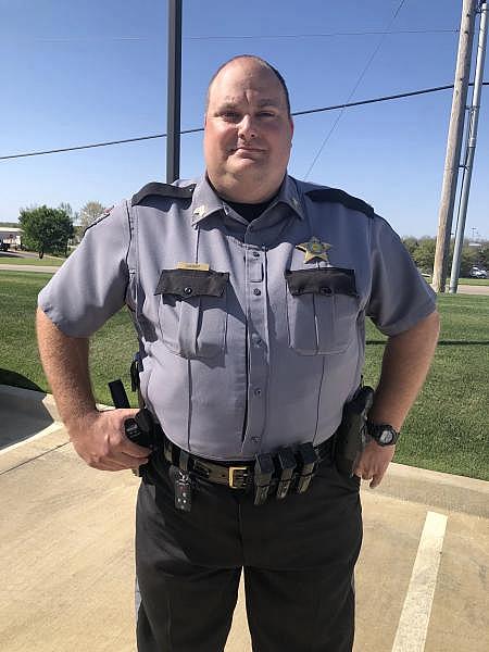 Choctaw Nation Tribal Police Sgt. Trey Wright. Credit: Allison Herrera / KOSU