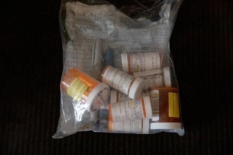 Medications of Elizabeth Rodriguez, who is waiting for transplants of a heart and a kidney. Medications of Elizabeth Rodriguez, who is waiting for transplants of a heart and a kidney.