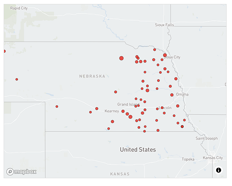 Dozens of community water systems have tested at nitrate levels above the limit allowed by the Environmental Protection Agency since 2010, a Flatwater Free Press analysis of records from the Nebraska Department of Energy and Environment found.