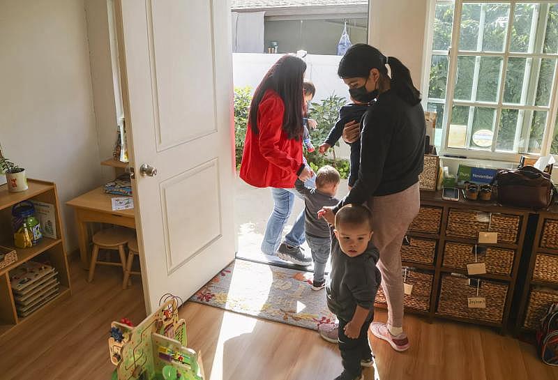 The children and the teachers go outside to play in the yard.(Eduardo Contreras / The San Diego Union-Tribune) The children and the teachers go outside to play in the yard.(Eduardo Contreras / The San Diego Union-Tribune)