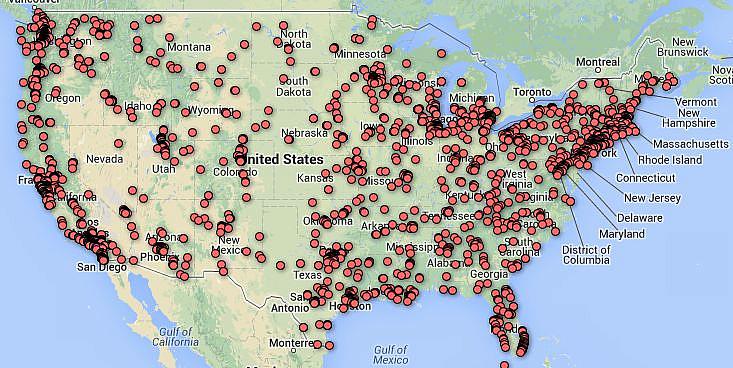 Centers or physicians licensed to prescribe buprenorphine;Created by Dr. Jan Gurley using Google fusion tables