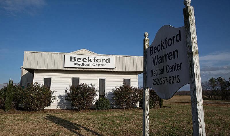The exterior of the Beckford Medical Center in Warren County. Christine Nguyen, The Daily Dispatch / For WUNC