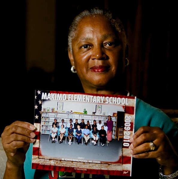 Myrna Starling, a teacher who retired five years ago after teaching at Maximo Elementary for nearly three decades. Starling is shown with a class photo from 2010, her last year at Maximo. Myrna Starling, a teacher who retired five years ago after teaching at Maximo Elementary for nearly three decades. Starling is shown with a class photo from 2010, her last year at Maximo.