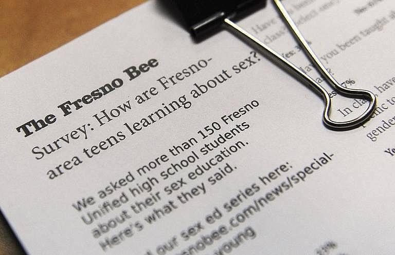 The Fresno Bee circulated a survey to more than 150 Fresno Unified high school students, asking about their sex education. More than 50 percent of those surveyed said they had only learned a little about sex in school, and 16 percent said they had no sexual health lessons at all. 
